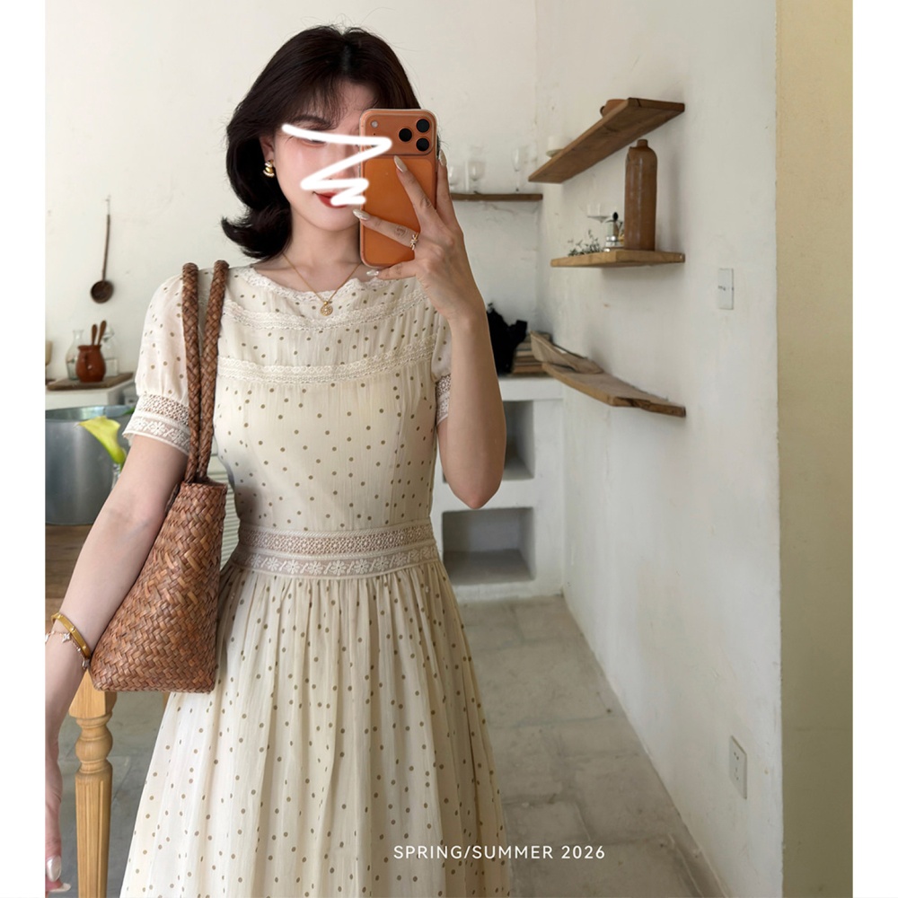 Slim long dress pinched waist dress for women