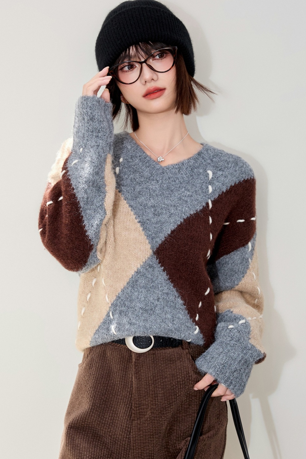 Lazy autumn cardigan knitted coat