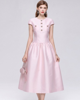Big skirt sleeveless dress satin formal dress