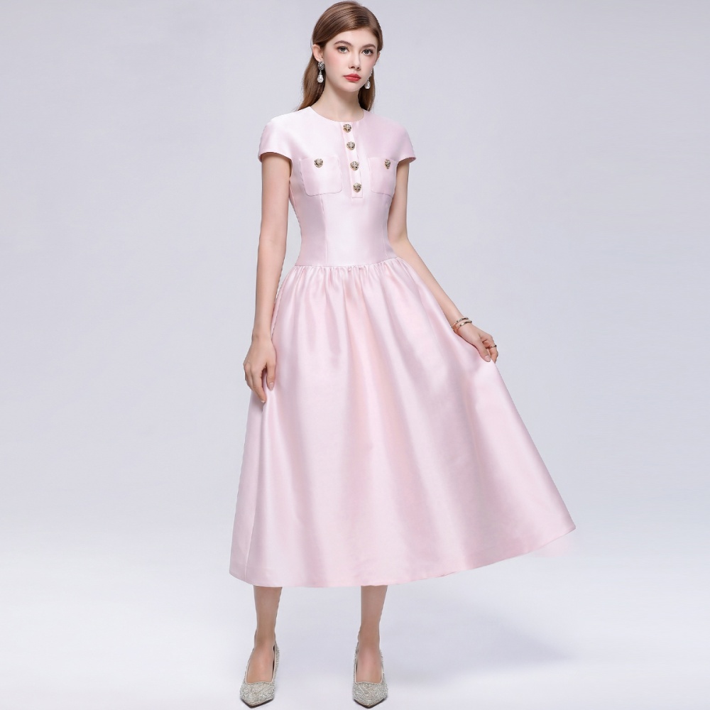 Big skirt sleeveless dress satin formal dress