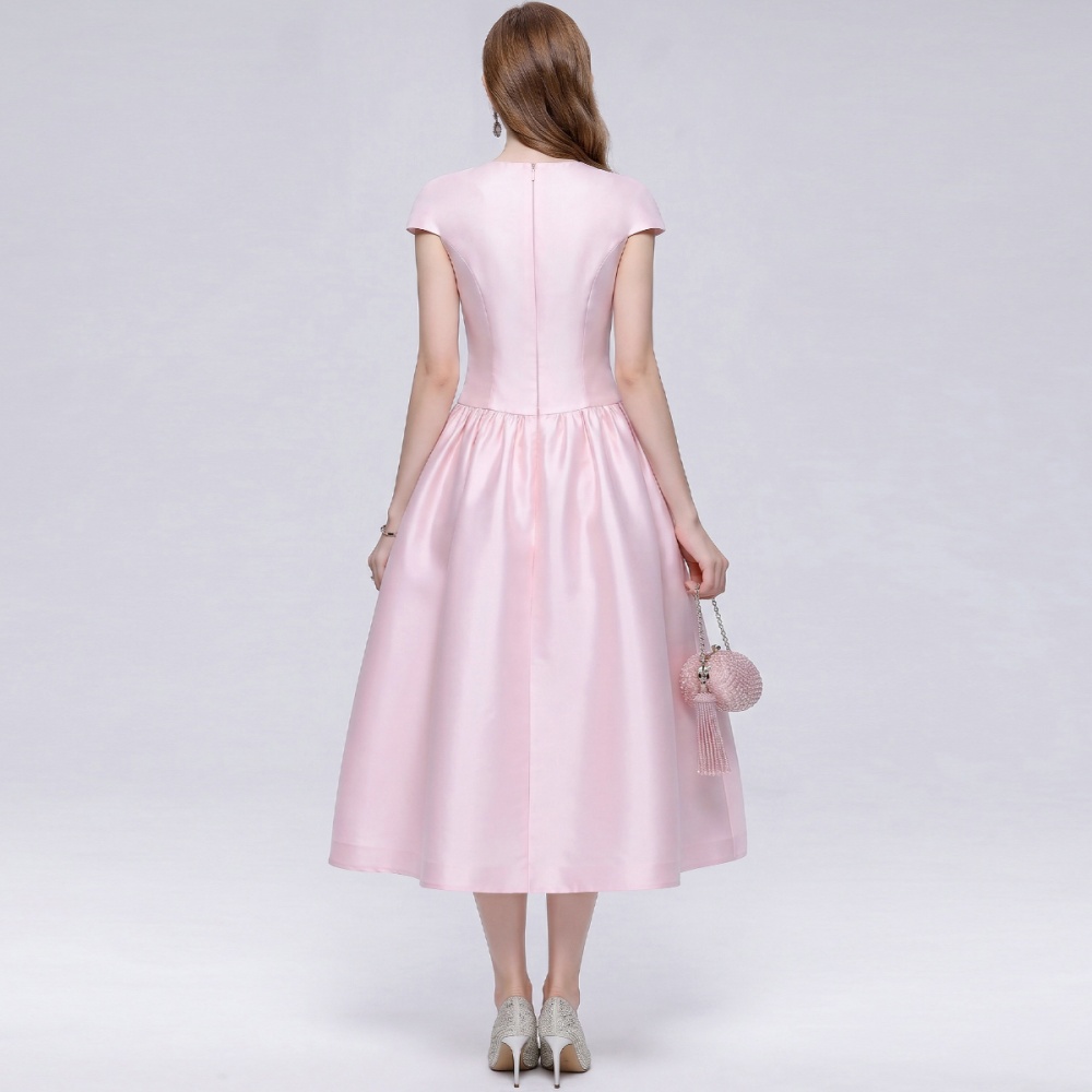 Big skirt sleeveless dress satin formal dress