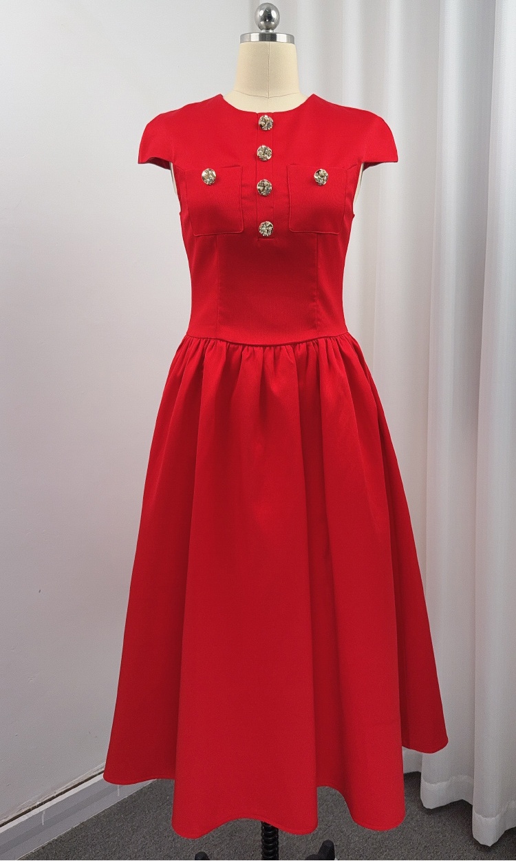 Round neck satin dress big skirt France style Sexy underwear