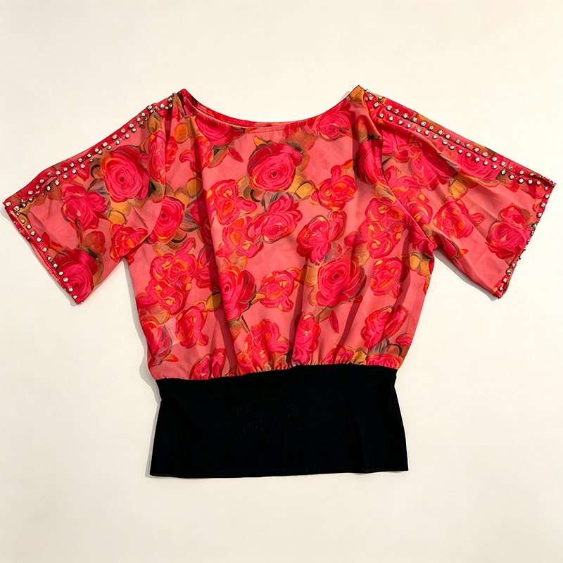 Summer printing small shirt France style T-shirt for women