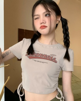 Letters spicegirl printing American style short T-shirt