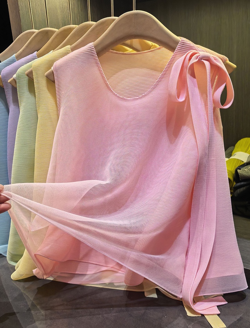 Double gauze frenum vest tender loose temperament tops