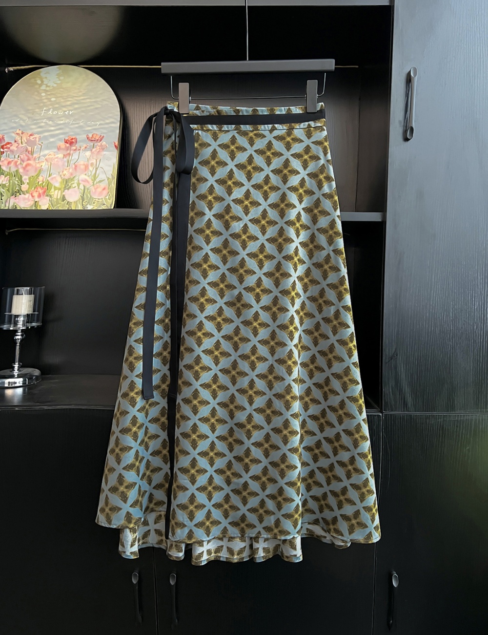 Long retro floral skirt