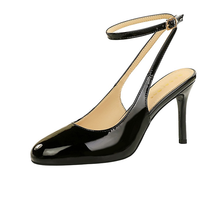 Round fashion sweet stilettos low France style sandals