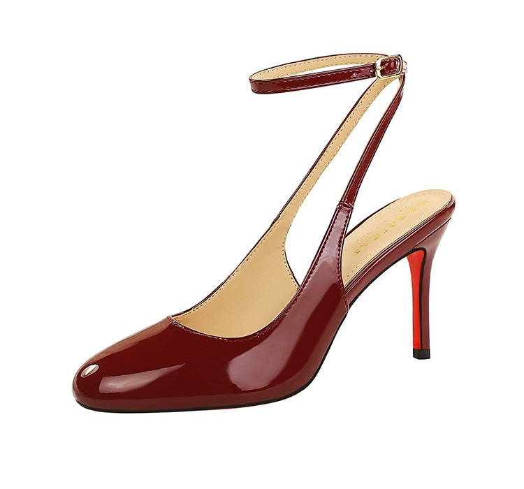 Round fashion sweet stilettos low France style sandals