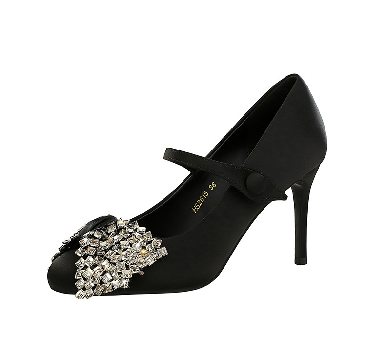 Cingulate round stilettos France style bow shoes for women