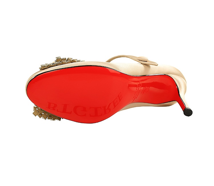 Cingulate round stilettos France style bow shoes for women