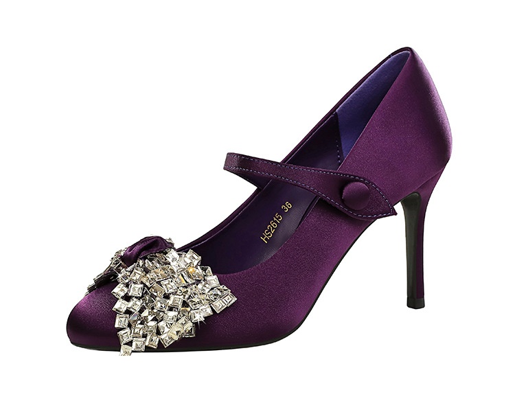 Cingulate round stilettos France style bow shoes for women