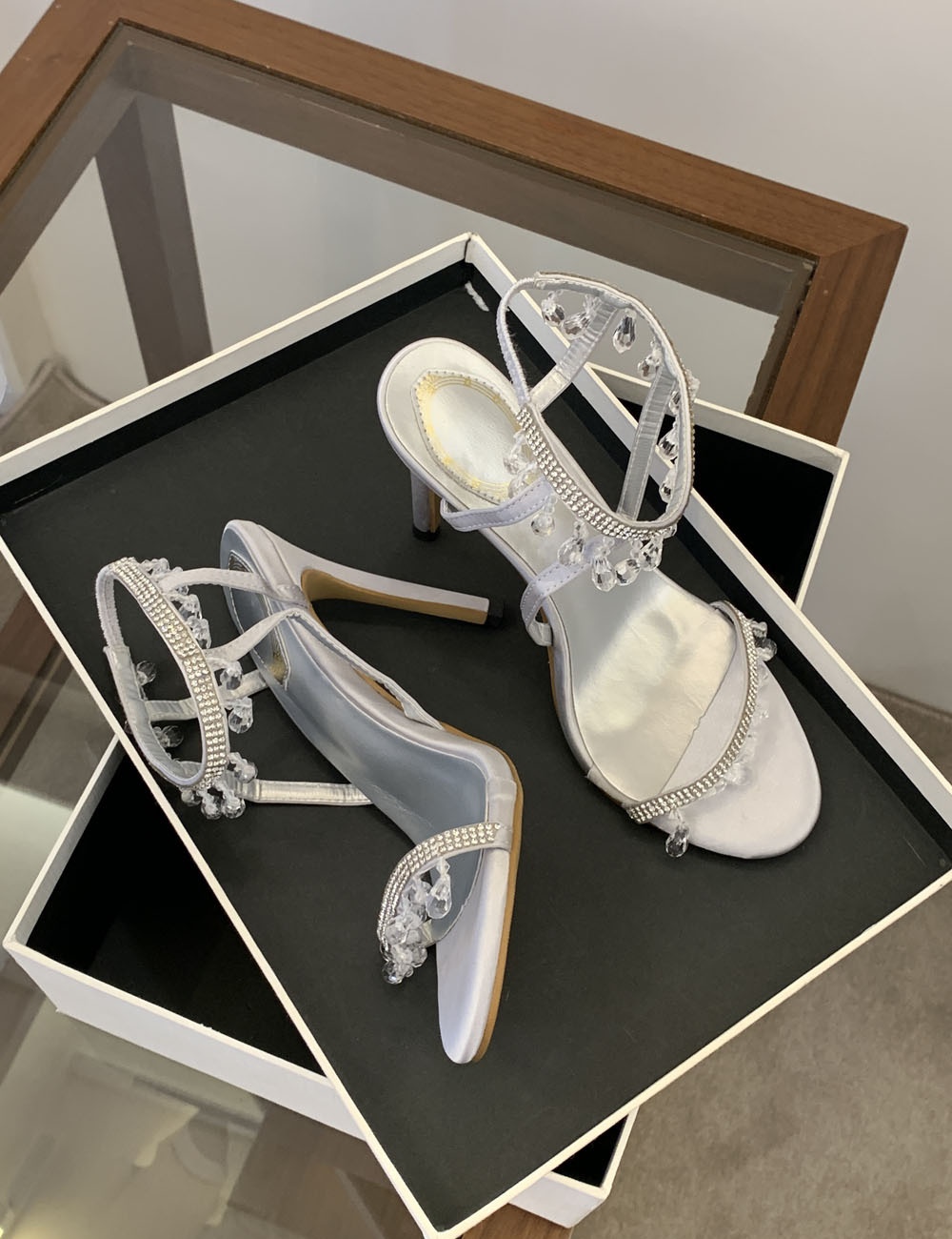 Summer twining tassels open toe high-heeled skirt for women