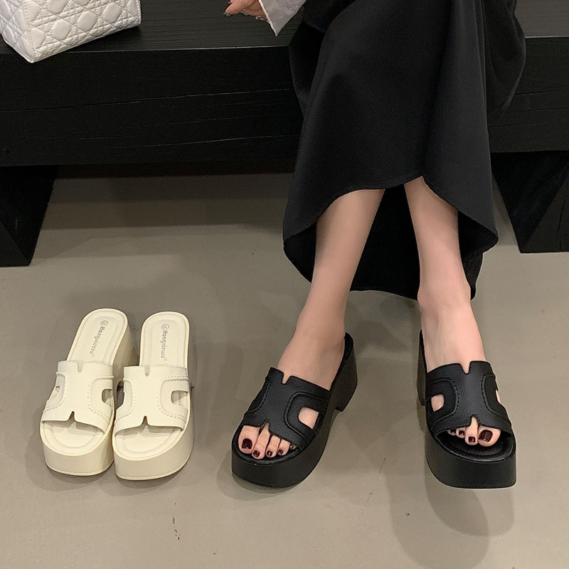 Spring trifle wears outside high-heeled slippers for women