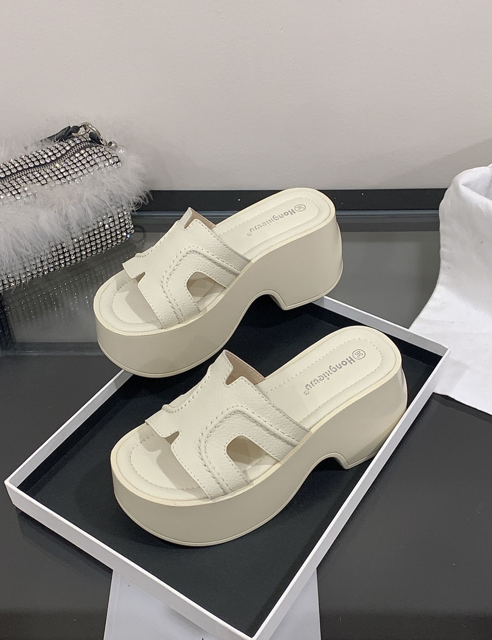 Spring trifle wears outside high-heeled slippers for women