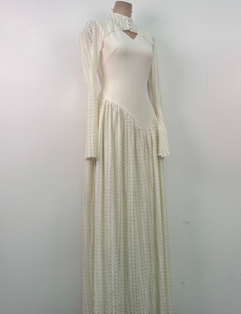 Niche elegant waistcoat temperament long dress 2pcs set