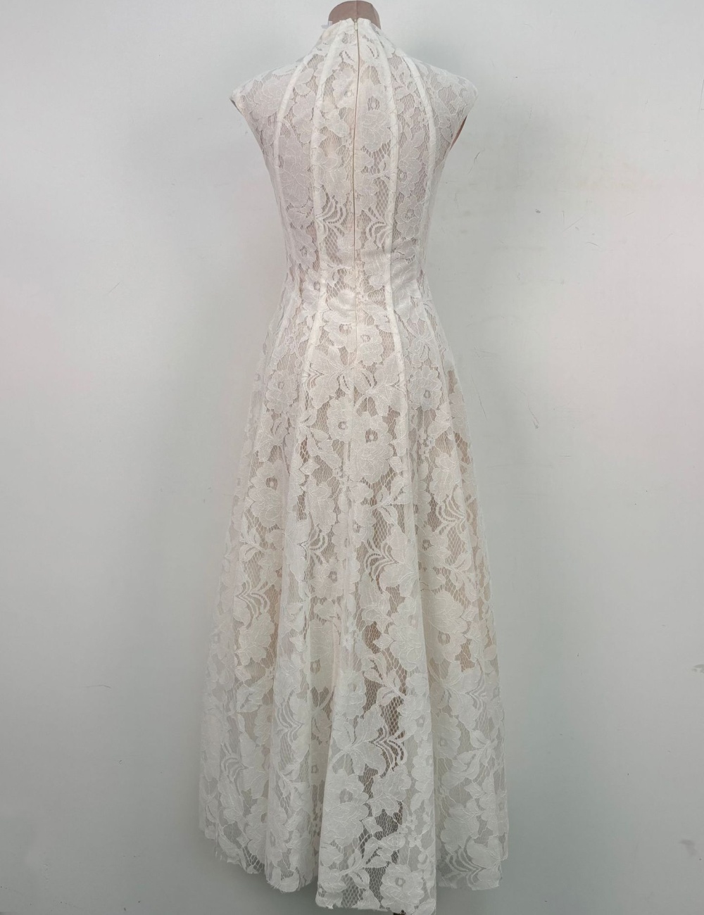 Pinched waist France style long dress retro niche dress