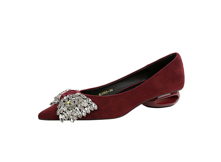 Profession pointed lazy shoes rhinestone low shoes for women