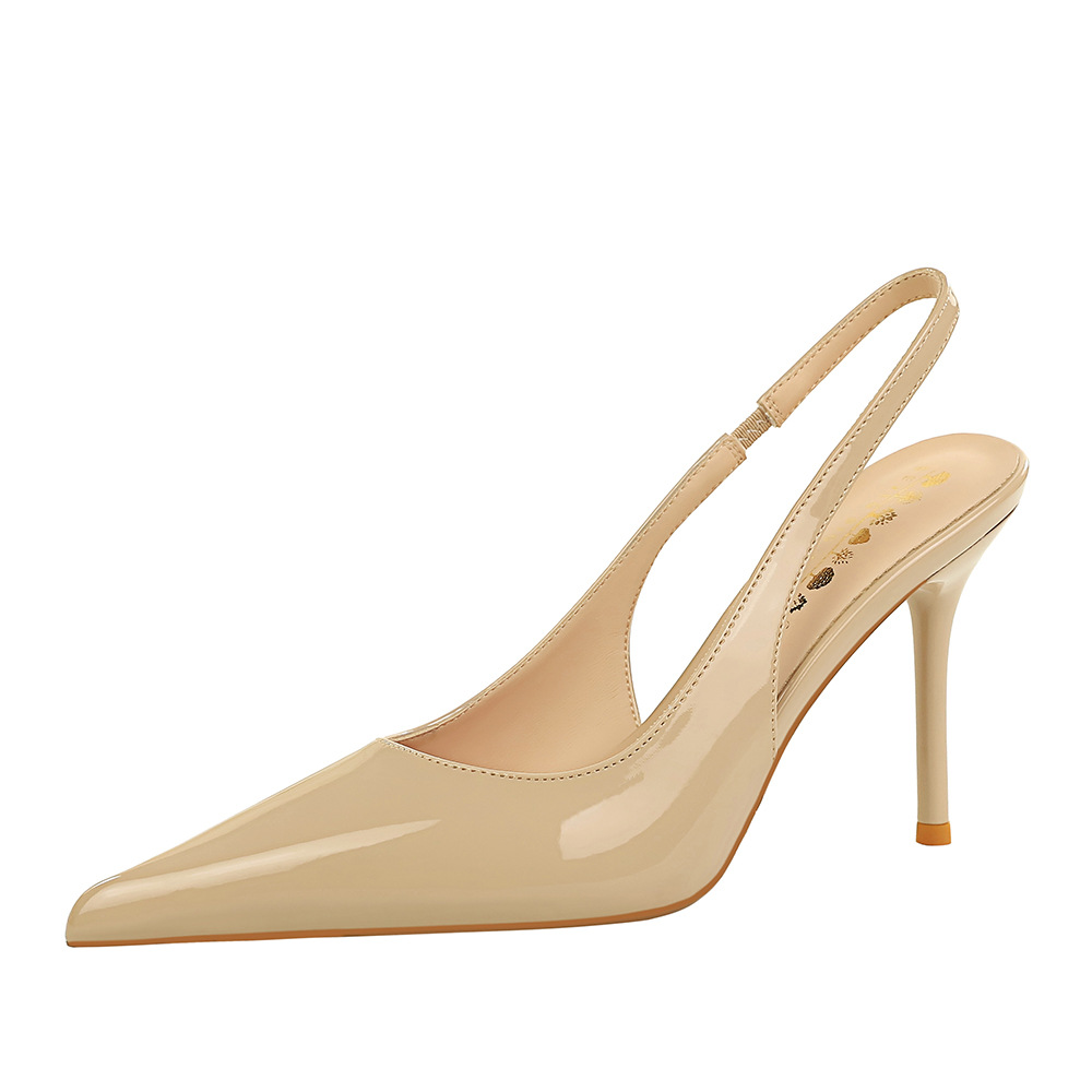 European style skirt fine-root sandals for women
