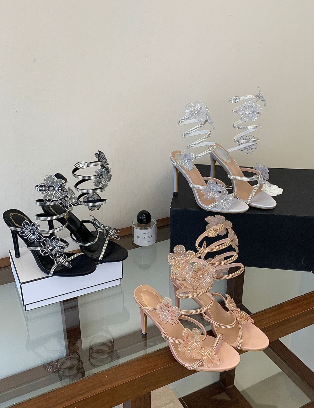 Summer high-heeled shoes fine-root sandals for women