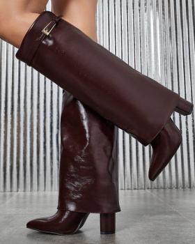 Large yard thick boots long tube thigh boots