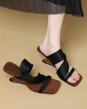 High-heeled slippers thick sandals for women