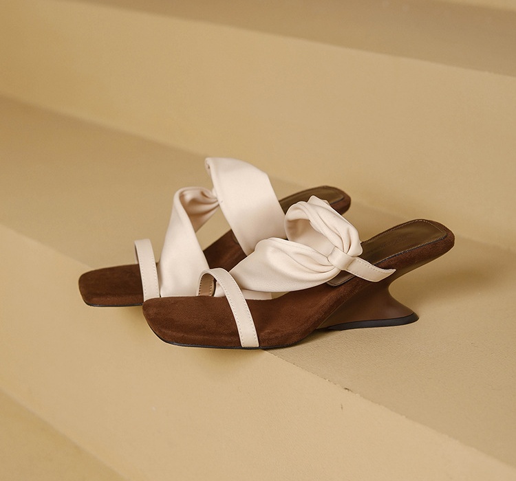 High-heeled slippers thick sandals for women