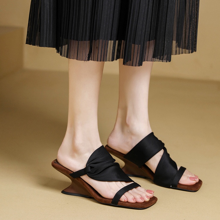 High-heeled slippers thick sandals for women