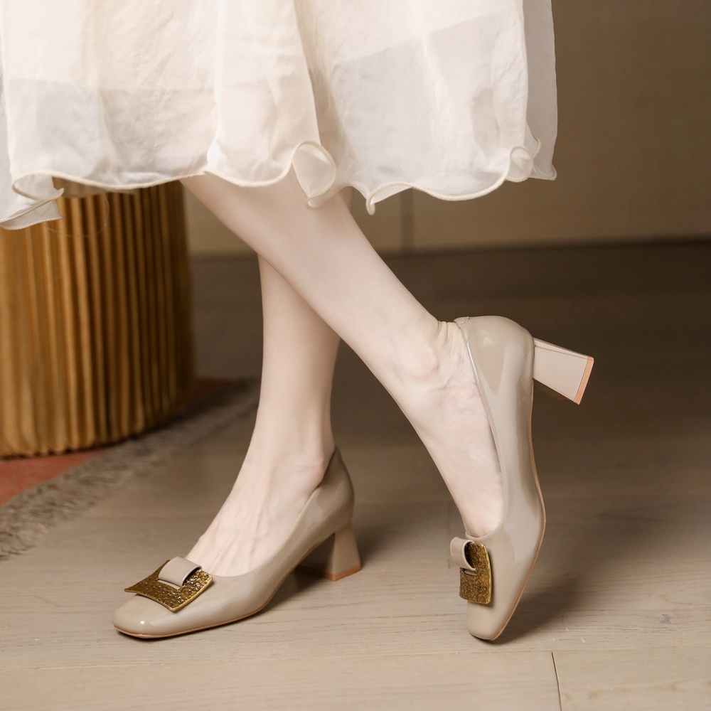 Metal buckles high-heeled shoes France style shoes for women