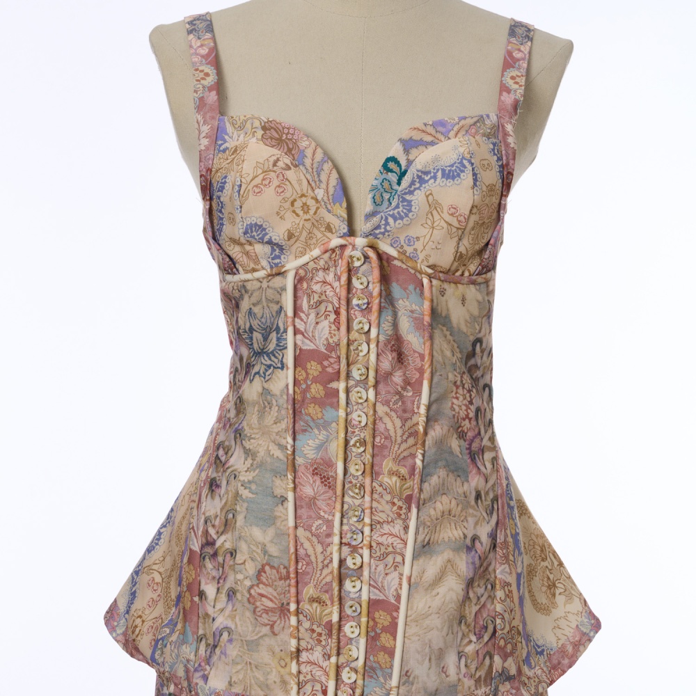 Long stereoscopic tops grain sling dress a set