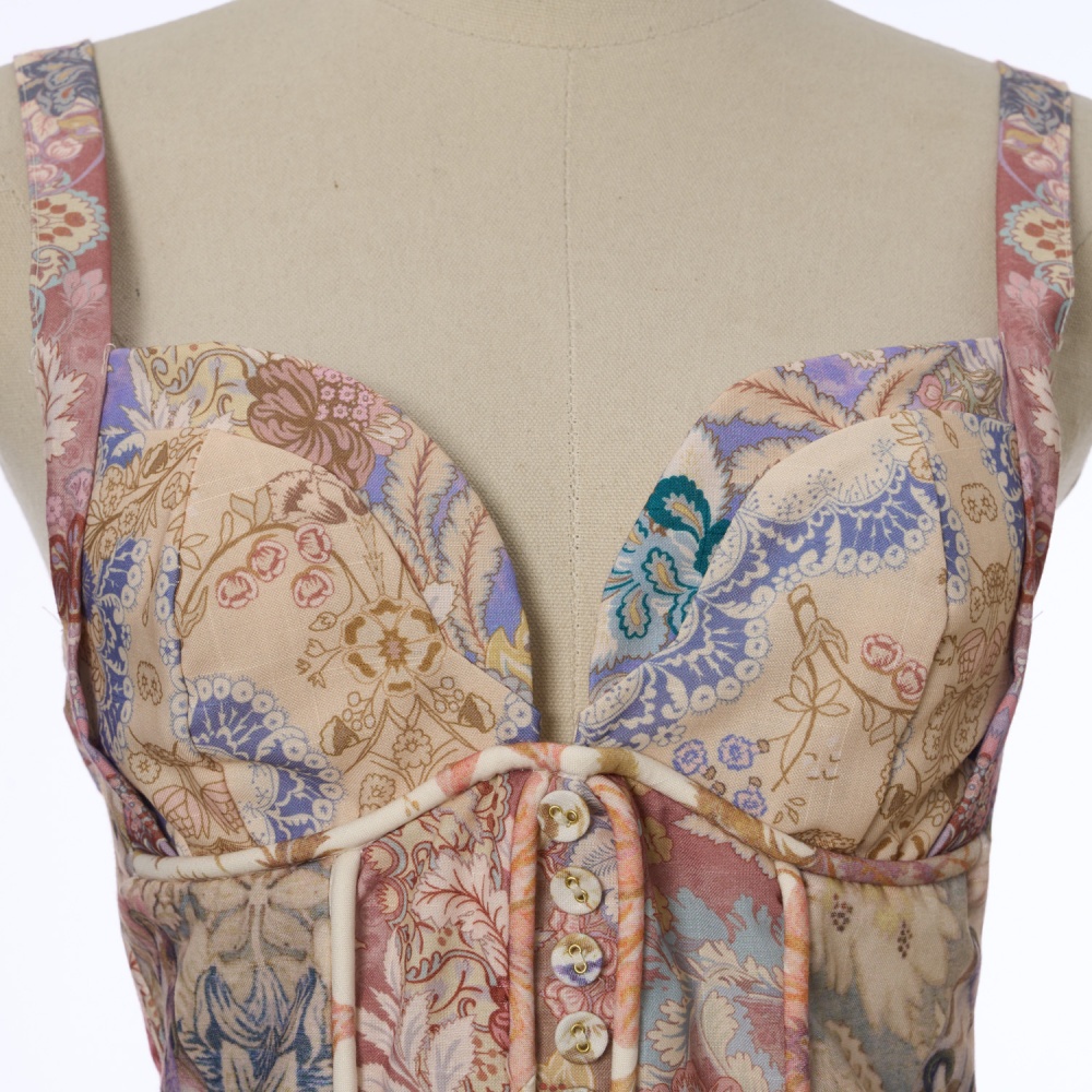 Long stereoscopic tops grain sling dress a set