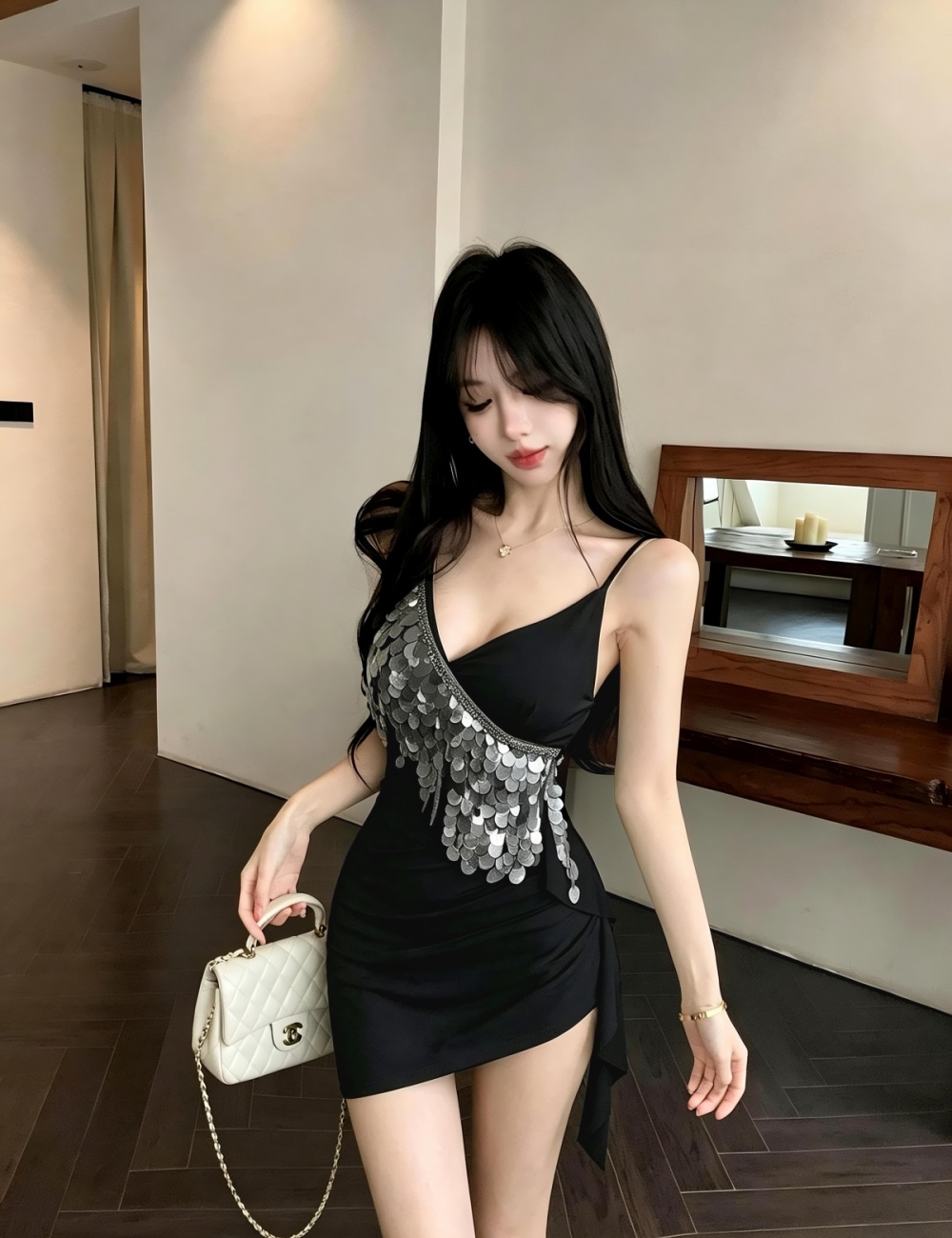 Package hip splice fashion tassels sexy T-back