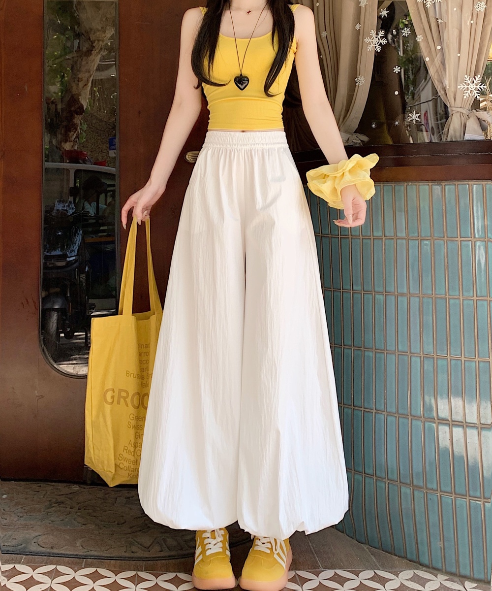 Casual high waist wide leg pants autumn pants for women