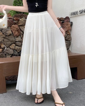 High waist big skirt long dress cake tender skirt for women