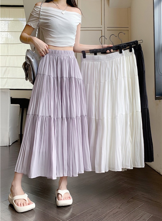 High waist big skirt long dress cake tender skirt for women