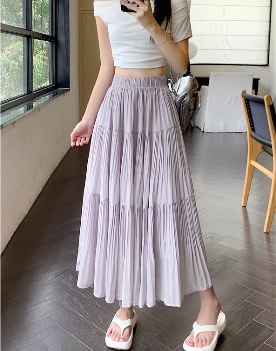 High waist big skirt long dress cake tender skirt for women