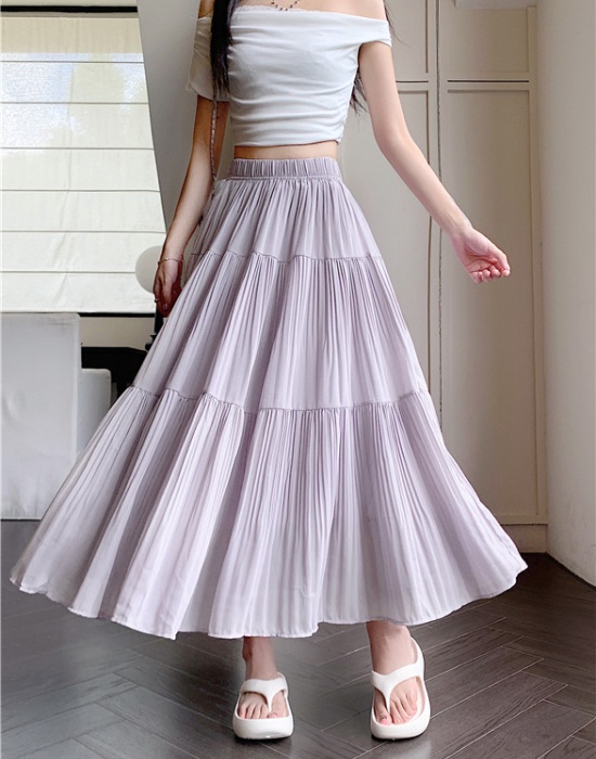 High waist big skirt long dress cake tender skirt for women