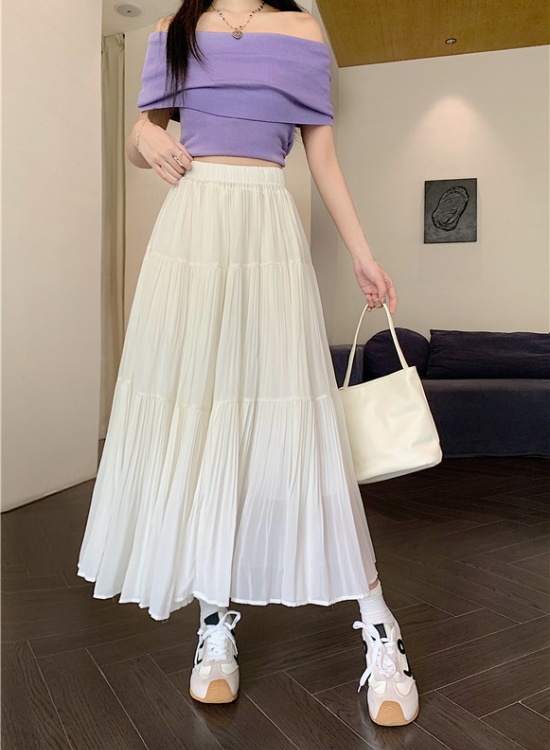 High waist big skirt long dress cake tender skirt for women