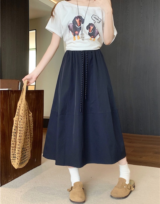 Tender large yard high waist slim autumn skirt for women