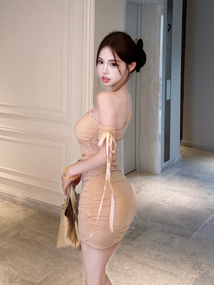 Spicegirl pinched waist enticement dress for women