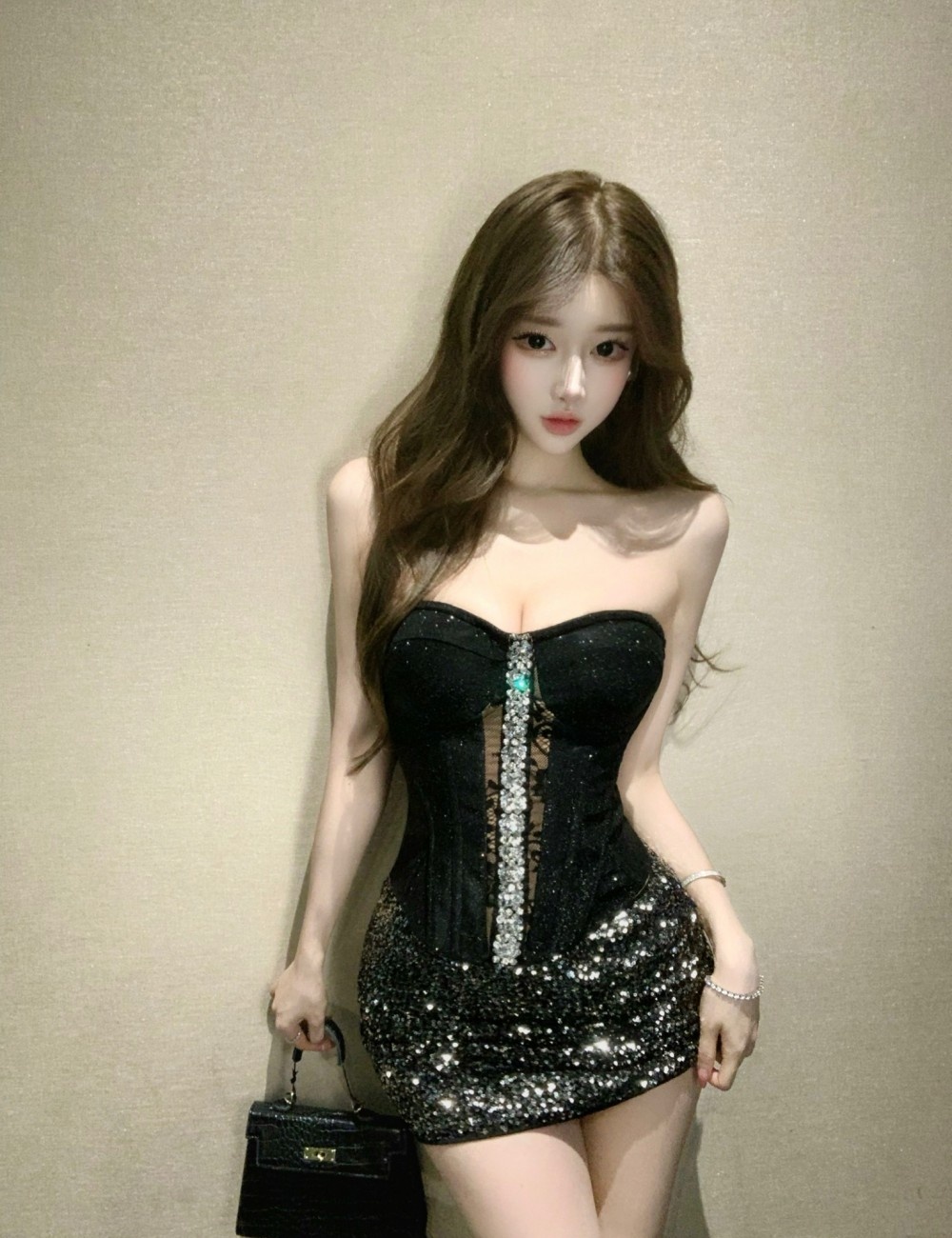 Package hip wrapped chest skirt ladies tops 2pcs set