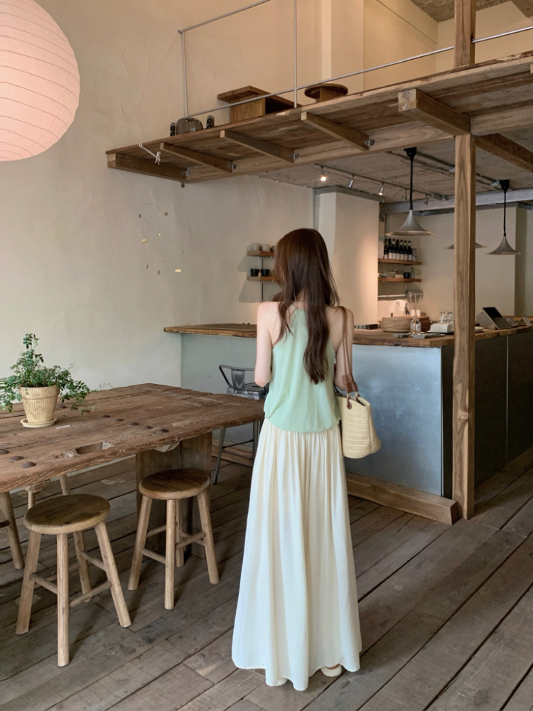 High waist slim lazy casual pants drawstring summer culottes