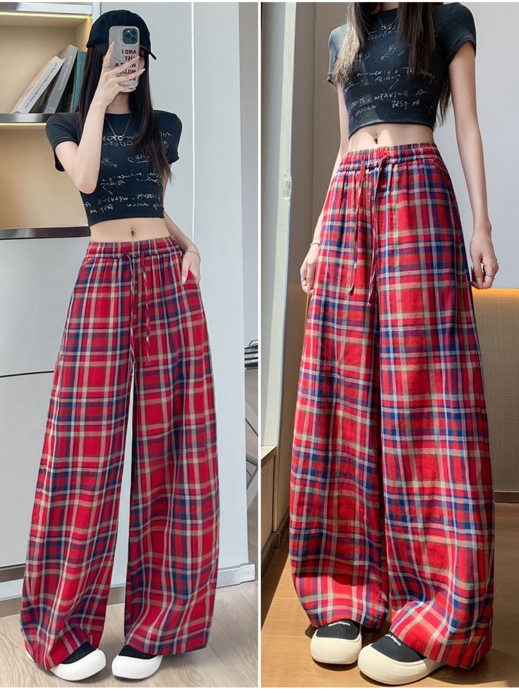 All-match straight pants wide leg pants for women