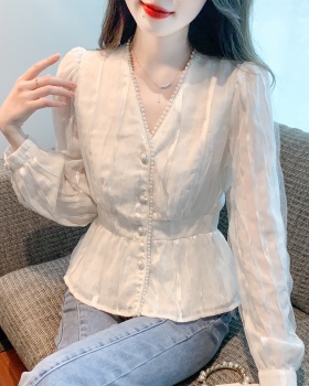 Autumn short shirts lace Western style small shirt