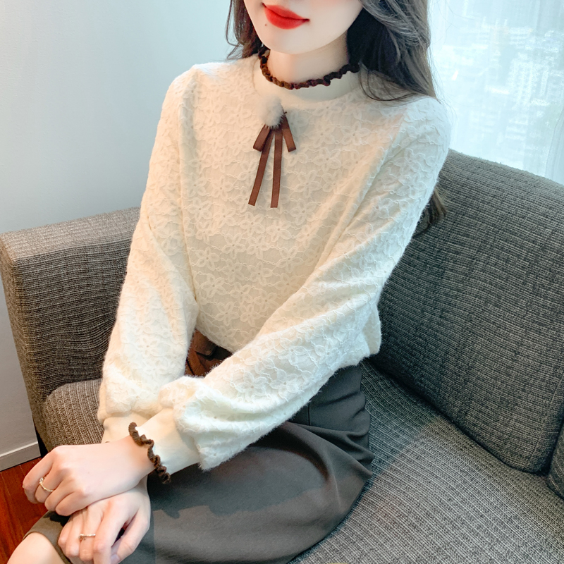 All-match sweet business suit autumn bottoming shirt