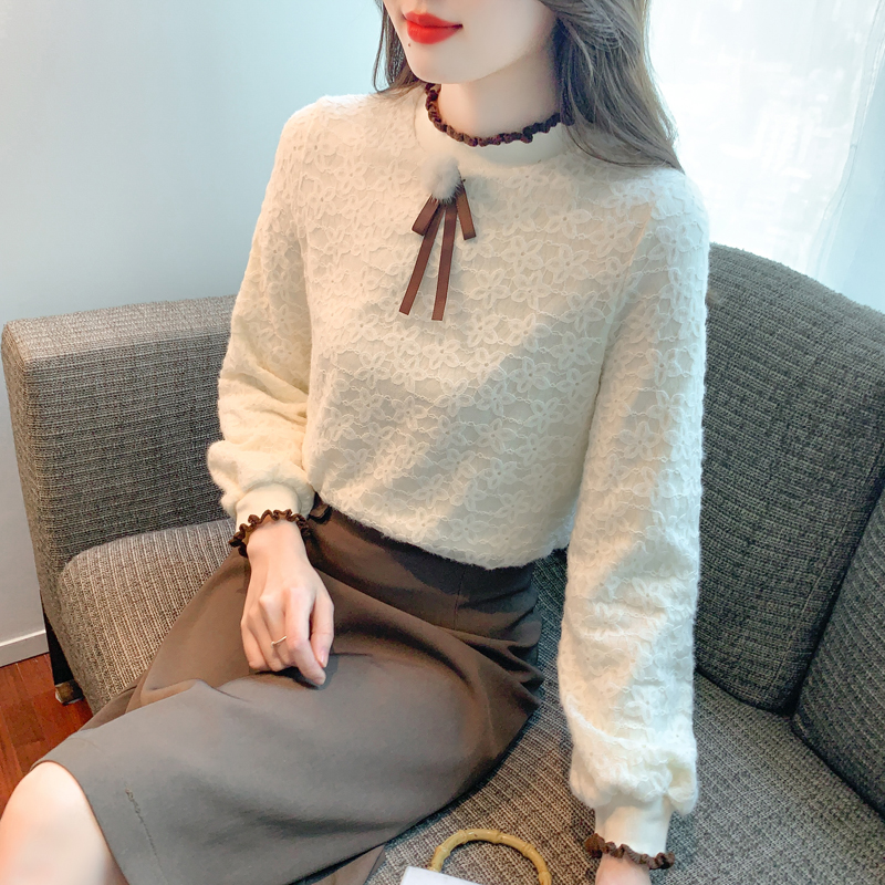All-match sweet business suit autumn bottoming shirt