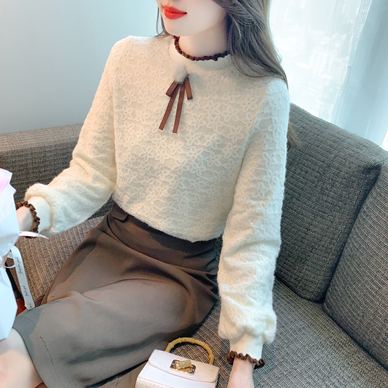 All-match sweet business suit autumn bottoming shirt