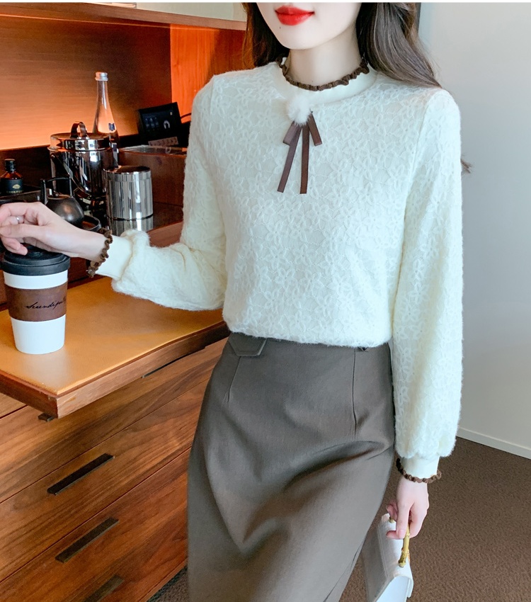 All-match sweet business suit autumn bottoming shirt