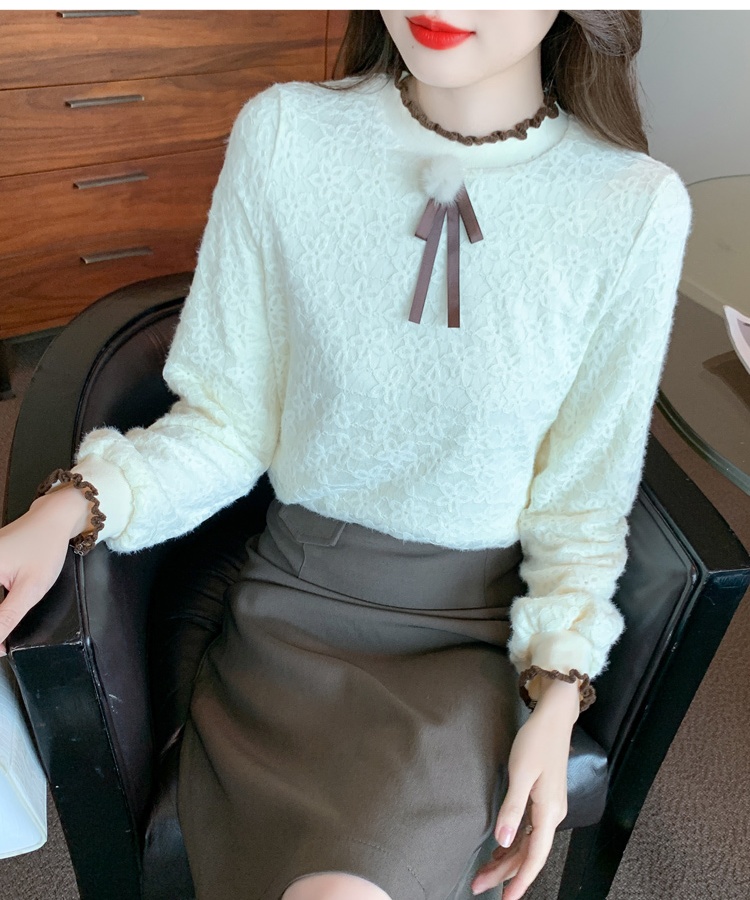 All-match sweet business suit autumn bottoming shirt