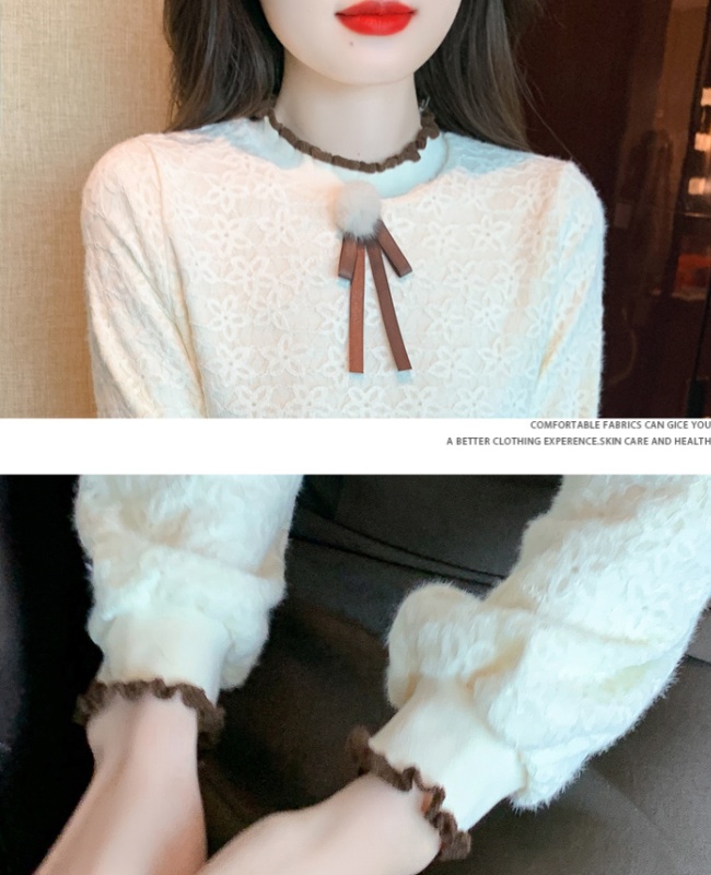 All-match sweet business suit autumn bottoming shirt
