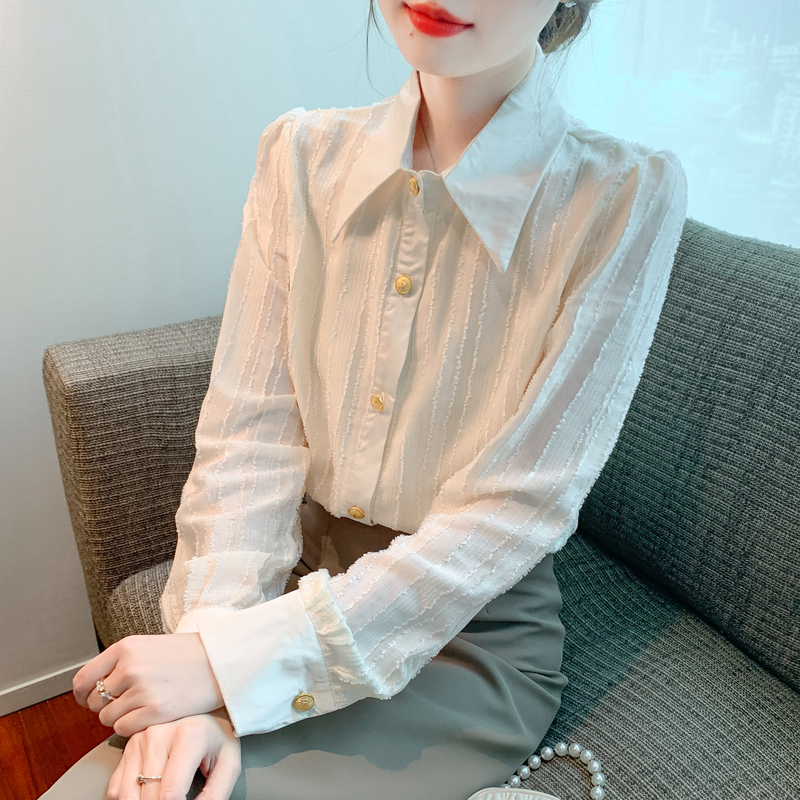 Profession all-match chiffon shirt commuting autumn shirts